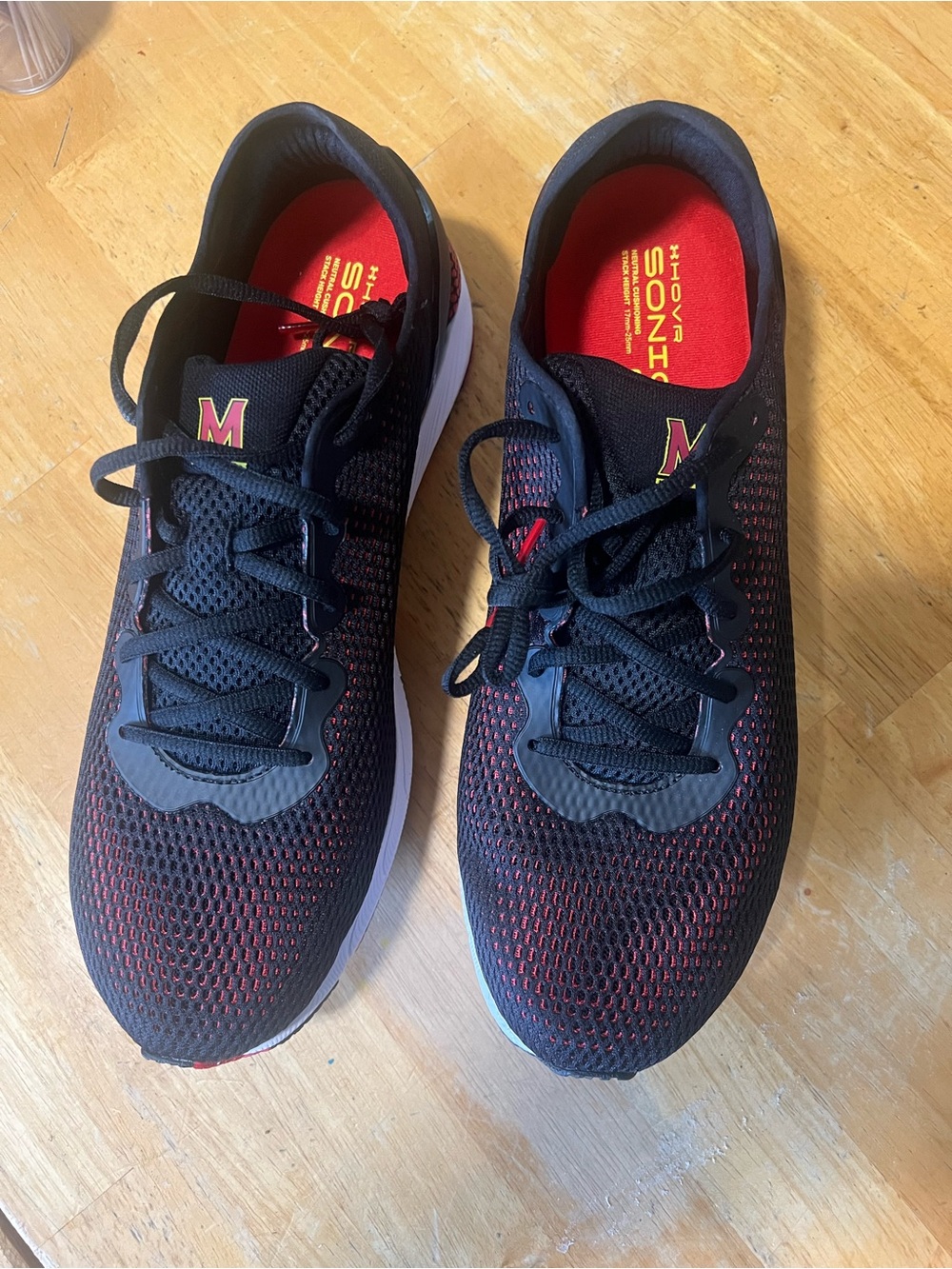 Maryland Terrapins Black & Red Athletic Running Shoes